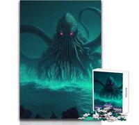 Rompecabezas de 1000 Piezas para Adolescentes La Llamada de Cthulhu, Juegos Familiares, decoración del hogar, Juguetes antiestrés, tamaño 50x75cm