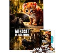 Rompecabezas de 1000 Piezas para Adolescentes La mentalidad lo es Todo Rompecabezas para Adultos Juego de ingenio Divertido y humorístico Difícil y desafiante (Tamaño 38x52cm)