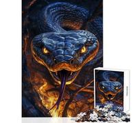 Rompecabezas de 1000 Piezas para Adolescentes La Mirada de la Serpiente ardiente - Juegos Familiares Carrera de Velocidad Juguetes antiestrés Cada Pieza es única (50x75cm)