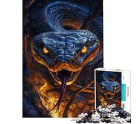 Rompecabezas de 1000 Piezas para Adolescentes La Mirada de la Serpiente ardiente Rompecabezas para Adultos un Juego práctico Divertido y con Humor para Disfrutar en casa (tamaño 38x26cm)