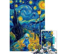 Rompecabezas de 1000 Piezas para Adolescentes La Momia en la Noche Estrellada Rompecabezas para Adultos Juego de ingenio Corte de precisión Difícil y desafiante (Tamaño 50x75cm)
