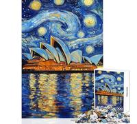 Rompecabezas de 1000 Piezas para Adolescentes La Noche Estrellada la ópera Rompecabezas para Adultos Juegos Divertidos Desafío difícil Ayuda a ejercitar el Cerebro (tamaño 50x75cm)