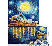 Rompecabezas de 1000 Piezas para Adolescentes La Noche Estrellada y la ópera Juego práctico Regalo de cumpleaños Juguetes para la decoración del hogar Entrena tu Cerebro y Tus Manos (38x26cm)