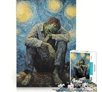 Rompecabezas de 1000 Piezas para Adolescentes La Noche Estrellada y la Soledad Decoración de Pared Regalo de cumpleaños para Fortalecer el Amor en Pareja 38x52cm