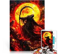 Rompecabezas de 1000 Piezas para Adolescentes La Parca en el Fuego del Infierno Juego desafiante Regalos de Amigo Secreto 52x38cm