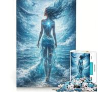 Rompecabezas de 1000 Piezas para Adolescentes La Que Respira el océano Juego Educativo Ideal para Reducir el estrés cumpleaños 38x52cm
