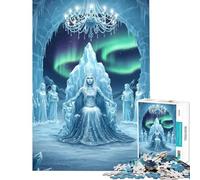 Rompecabezas de 1000 Piezas para Adolescentes La Reina de Hielo en el Trono con Aurora Difícil y desafiante Juego práctico de análisis y lógica para Mayores de 14 años (38x26cm)