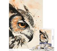 Rompecabezas de 1000 Piezas para Adolescentes la sabiduría del búho decoración del hogar Juguetes Regalo Divertido Juego práctico Cada Pieza es única - Tamaño 38x26cm