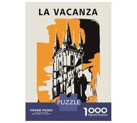 Rompecabezas De 1000 Piezas para Adolescentes La Vacanza Prague Travel Rompecabezas Juegos De Relajación Análisis Y Lógica Desafío Educativo 38x26cm/1000pcs