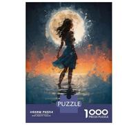 Rompecabezas De 1000 Piezas para Adolescentes Lady in The Moon Rompecabezas para Adultos Juguetes De Bricolaje Difícil Difícil Diversión En El Hogar Actividades, 70x50cm/1000pcs