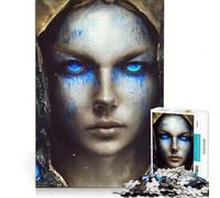Rompecabezas de 1000 Piezas para Adolescentes: Lágrimas Azules de desesperación, Juego Imposible, interacción Entre Padres e Hijos, Regalo de Juego desafiante 38x26cm
