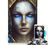 Rompecabezas de 1000 Piezas para Adolescentes: Lágrimas Azules de desesperación, Juego Imposible, interacción Entre Padres e Hijos, Regalo de Juego desafiante 38x52cm