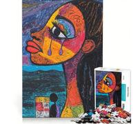 Rompecabezas de 1000 Piezas para Adolescentes Lágrimas de expresión Juego Educativo Regalo de cumpleaños cumpleaños y Navidad 50x75cm