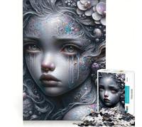 Rompecabezas de 1000 Piezas para Adolescentes Lágrimas de la Sirena Juegos Familiares para Mejorar la Memoria con póster y Hoja de Preguntas a Juego 50x75cm