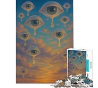 Rompecabezas de 1000 Piezas para Adolescentes Lágrimas del Cielo Rompecabezas de 1000 Piezas Juguetes de decoración para el hogar Desafío difícil cumpleaños (38x52cm)