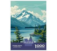 Rompecabezas De 1000 Piezas para Adolescentes Lake Clark National Park, Alaska Rompecabezas para Adultos Juegos Relajantes Vacaciones En Casa Matar El Tiempo 38x26cm/1000pcs