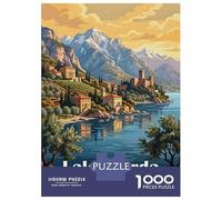 Rompecabezas De 1000 Piezas para Adolescentes Lake Garda, Italy, Travel Rompecabezas De Juguete para Decoración De Pared Desafío Difícil Regalo De Cumpleaños, Regalos, 70x50cm/1000pcs