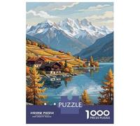 Rompecabezas De 1000 Piezas para Adolescentes Lake Geneva Europe Travel Rompecabezas para Adultos Juego De Ingenio Ensamblaje De Patrones Desafiante De Completar 38x26cm/1000pcs