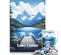 Rompecabezas de 1000 Piezas para Adolescentes, Lake Louise, Canadá, Juegos relajantes, desafío difícil, colección de Artistas, Bellas Artes 38x26cm