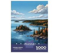 Rompecabezas De 1000 Piezas para Adolescentes Lake Manitoba Canada Landscape Art Rompecabezas para Adultos Juegos Familiares Decoración De Pared Regalos Y Cumpleaños Únicos 52x38cm/1000pcs