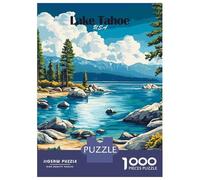 Rompecabezas De 1000 Piezas para Adolescentes Lake Tahoe Landscape Rompecabezas para Adultos Juguete Decoración De Pared Decoración Cumpleaños, Navidad 52x38cm/1000pcs
