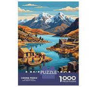 Rompecabezas De 1000 Piezas para Adolescentes Lake Titicaca Peru Bolivia Rompecabezas para Adultos Juego Práctico Pero Divertido Y Humorístico para Cumpleaños, Navidad 70x50cm/1000pcs