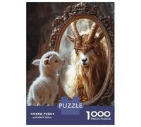 Rompecabezas De 1000 Piezas para Adolescentes Lamb and Golden Ram Rompecabezas Juguetes Antiestrés Divertidos Y Humorísticos Cumpleaños Y Navidad 52x38cm/1000pcs