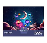 Rompecabezas De 1000 Piezas para Adolescentes Lanterns in The Clouds Rompecabezas para Adultos Juguete Decoración De Pared Decoración De Pared Juego Desafiante Regalos 70x50cm/1000pcs