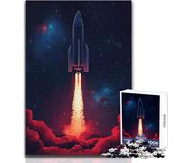Rompecabezas de 1000 Piezas para Adolescentes, Lanzamiento de Cohete al Espacio, Juegos Familiares, decoración del hogar, Juguetes antiestrés, tamaño 38x26cm