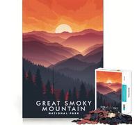 Rompecabezas de 1000 Piezas para Adolescentes Las Grandes Montañas Humeantes Juego de Ajuste preciso Desarrolla la Mente y la Habilidad Diversión Tiempo Libre Navidad Arte para el hogar (50x75cm)