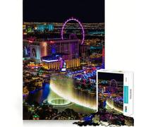 Rompecabezas de 1000 Piezas para Adolescentes Las Vegas Nevada Clean Edge Juego Focus Juego Regalo Juego de Juego inactivo Arte de Pared navideño (50x75cm)