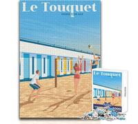 Rompecabezas de 1000 Piezas para Adolescentes Le Touquet Paris Plage Arte Hermoso Diseño Juego Difícil Desafío Juguetes Antiestrés Tamaño 38x52cm