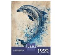 Rompecabezas De 1000 Piezas para Adolescentes Leap of The Dolphin Rompecabezas para Adolescentes Juguetes Antiestrés Difícil Gran Regalo para Jugar 52x38cm/1000pcs