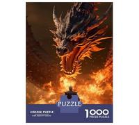 Rompecabezas De 1000 Piezas para Adolescentes Legendary Fire Dragon Rompecabezas para Adultos Juego Práctico Pero Divertido Y Humorístico para Cumpleaños, Navidad 52x38cm/1000pcs