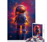 Rompecabezas de 1000 Piezas para Adolescentes Lego Astronauta en el Espacio Juguete Educativo Regalos para Mujeres Hombres Juegos de relajación Interacción Entre Padres e Hijos Tamaño 38x26cm