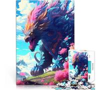 Rompecabezas de 1000 Piezas para Adolescentes León dragón Gigante Desafío difícil para aliviar el estrés Grandes Regalos y Juguetes 75x50cm