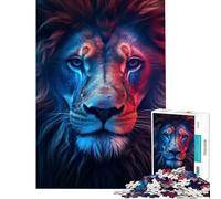 Rompecabezas de 1000 Piezas para Adolescentes León Misterioso Que Ayuda a ejercitar el Cerebro Decoración de Pared para el hogar Juguetes adecuados para Mayores de 14 años (38x52cm)