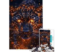 Rompecabezas de 1000 Piezas para Adolescentes Leopardo de Mirada penetrante Juego Educativo Juguete Interactivo desafío difícil Regalo Divertido (tamaño 50x75cm)