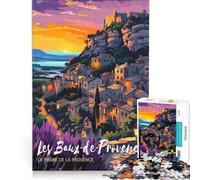 Rompecabezas de 1000 Piezas para Adolescentes Les Baux-de-Provence, Juegos Familiares, antiestrés, Regalos para Amigos y Familiares 50x75cm