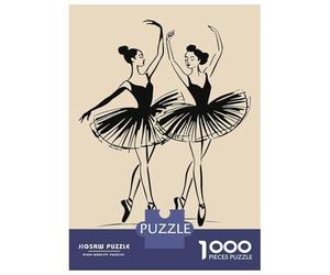 Rompecabezas De 1000 Piezas para Adolescentes Les Danseurs Two Ballerinas in Black Rompecabezas para Adultos Juegos De Relajación Análisis Y Lógica Cumpleaños 38x26cm/1000pcs