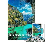 Rompecabezas de 1000 Piezas para Adolescentes Les Gorges Du Verdon Francia Desafío de Inteligencia Cerebral Juguetes adictivos Juegos Familiares Una Obra de Arte Ideas para Regalos (tamaño 38x52cm)
