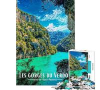 Rompecabezas de 1000 Piezas para Adolescentes Les Gorges Du Verdon Francia Juego práctico y adictivo para Cultivar la Paciencia Regalos de cumpleaños Una Obra de Arte (tamaño 75x50cm)