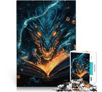 Rompecabezas de 1000 Piezas para Adolescentes Libro del Dragón y el Mago Juguetes educativos Regalos de cumpleaños, Regalos, Arte Mural 75x50cm