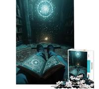 Rompecabezas de 1000 Piezas para Adolescentes Libro místico en una Biblioteca Antigua Juguete Intelectual Juego Imposible Análisis y lógica Regalo Ideal para cumpleaños (tamaño 38x52cm)
