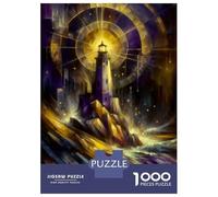 Rompecabezas De 1000 Piezas para Adolescentes Lighthouse in Golden Light Rompecabezas para Adultos Juguetes Antiestrés Regalos De Desafío Difícil para Amigos Y Familiares 38x26cm/1000pcs