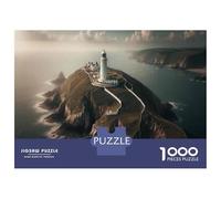 Rompecabezas De 1000 Piezas para Adolescentes Lighthouse on Rocky Island-1 Rompecabezas Juegos Divertidos para La Diversión Familiar Oferta como Regalos para Toda La Familia 52x38cm/1000pcs