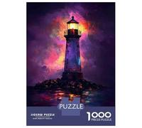 Rompecabezas De 1000 Piezas para Adolescentes Lighthouse Painting Art Print Rompecabezas para Adultos Juego Práctico Decoración Gran Regalo para Jugar 52x38cm/1000pcs
