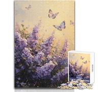 Rompecabezas de 1000 Piezas para Adolescentes: Lilas susurrantes, Baile de Mariposas al anochecer, Carrera de Velocidad Manual, Juego de ingenio, Gran Regalo para Juegos (tamaño 38x52cm)