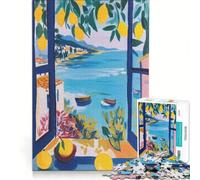 Rompecabezas de 1000 Piezas para Adolescentes Limones de Matisse Mar Mediterráneo Juguete Educativo Actividades Divertidas para Hacer en casa Regalo Ideal para un Juego desafiante 38x26cm