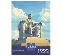 Rompecabezas De 1000 Piezas para Adolescentes Lincoln Memorial Rompecabezas para Adultos Juguetes DIY Desafío Difícil Regalos para Amigos Y Familiares 70x50cm/1000pcs